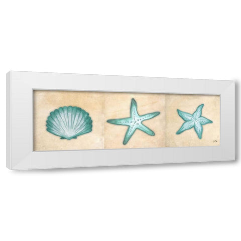 Shells I White Modern Wood Framed Art Print by Medley, Elizabeth