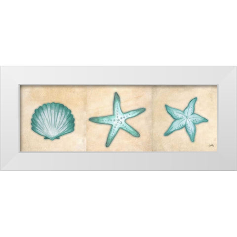 Shells I White Modern Wood Framed Art Print by Medley, Elizabeth