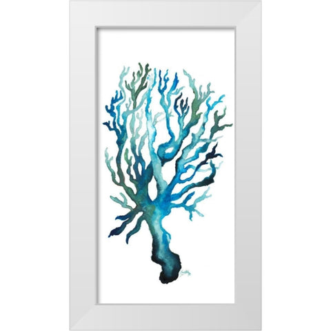 Aqua Creatures IV White Modern Wood Framed Art Print by Medley, Elizabeth