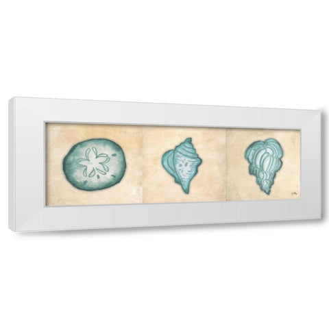 Shells II White Modern Wood Framed Art Print by Medley, Elizabeth