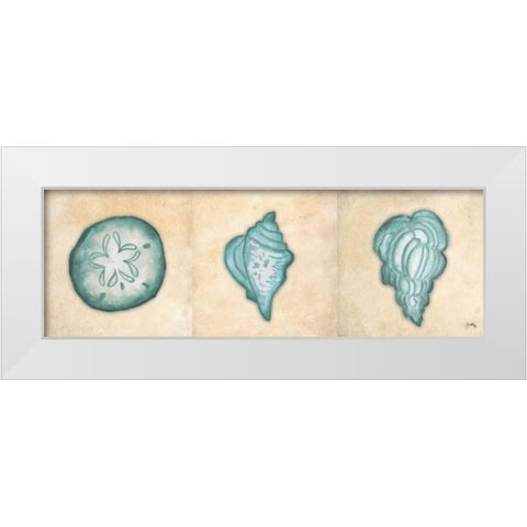 Shells II White Modern Wood Framed Art Print by Medley, Elizabeth