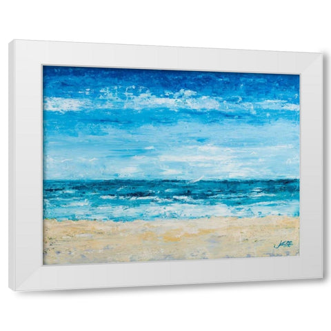 Crashing Waves White Modern Wood Framed Art Print by DeRice, Julie