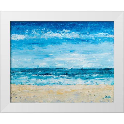 Crashing Waves White Modern Wood Framed Art Print by DeRice, Julie