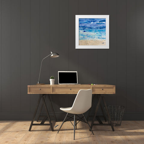 Oceans in Abstract White Modern Wood Framed Art Print by DeRice, Julie