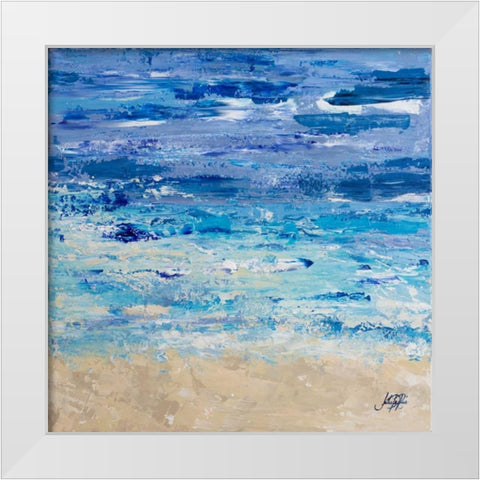 Oceans in Abstract White Modern Wood Framed Art Print by DeRice, Julie