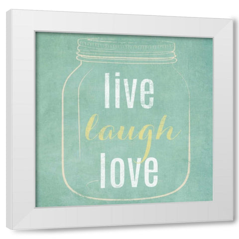 Mason Jar Type I White Modern Wood Framed Art Print by SD Graphics Studio