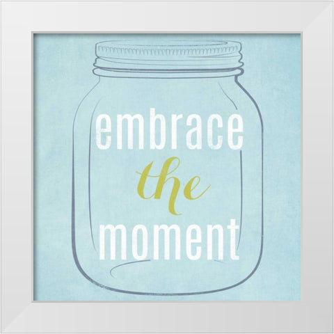 Mason Jar Type III White Modern Wood Framed Art Print by SD Graphics Studio