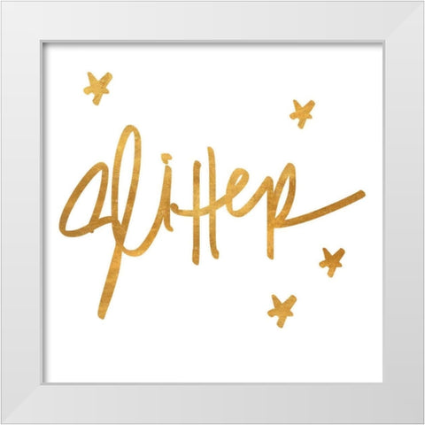 Glitter White Modern Wood Framed Art Print by Studio, Sd Graphics