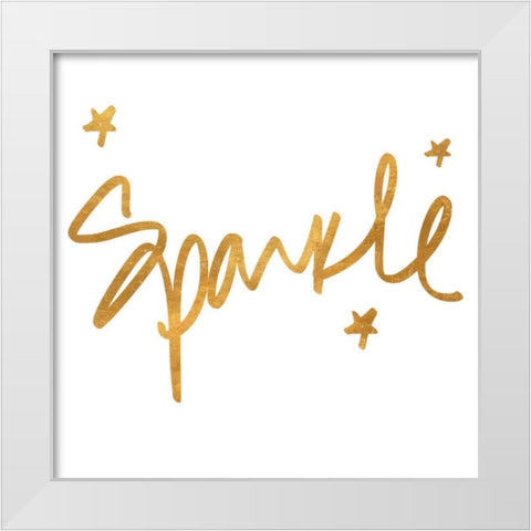Sparkle White Modern Wood Framed Art Print by Studio, Sd Graphics