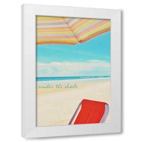 Under The Shade White Modern Wood Framed Art Print by Peck, Gail