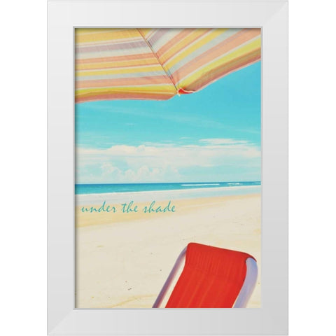 Under The Shade White Modern Wood Framed Art Print by Peck, Gail