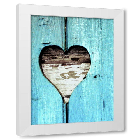Wood Heart White Modern Wood Framed Art Print by Peck, Gail