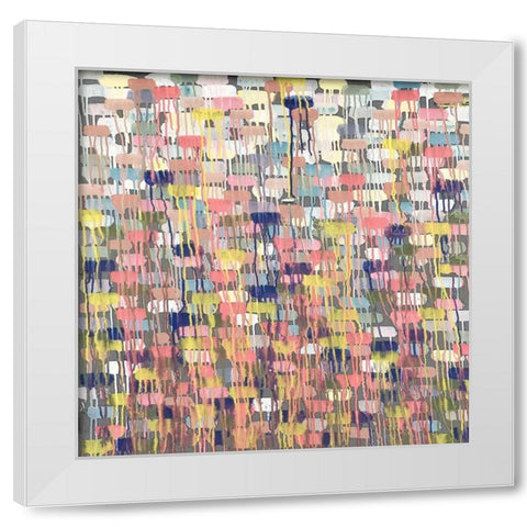 Down Came The Rain White Modern Wood Framed Art Print by Peck, Gail
