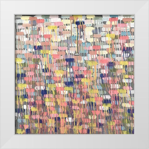 Down Came The Rain White Modern Wood Framed Art Print by Peck, Gail