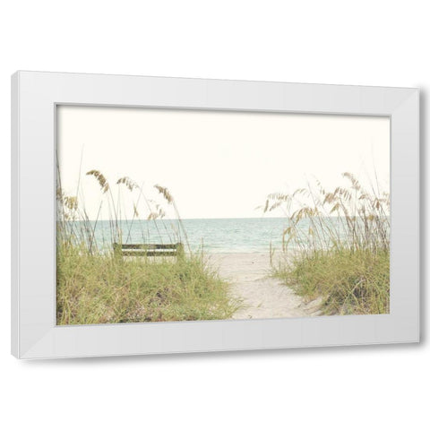 Sandy Path White Modern Wood Framed Art Print by Peck, Gail