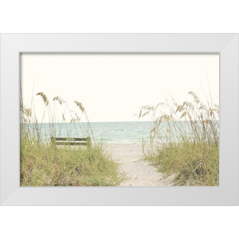Sandy Path White Modern Wood Framed Art Print by Peck, Gail