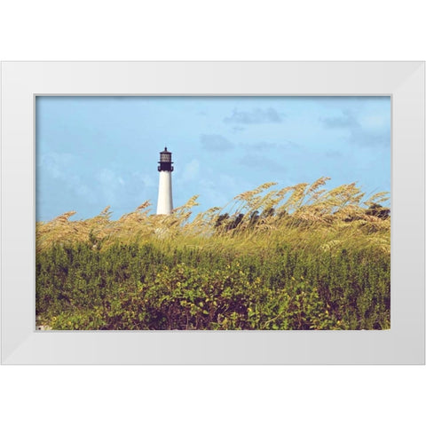 Lighthouse View White Modern Wood Framed Art Print by Peck, Gail