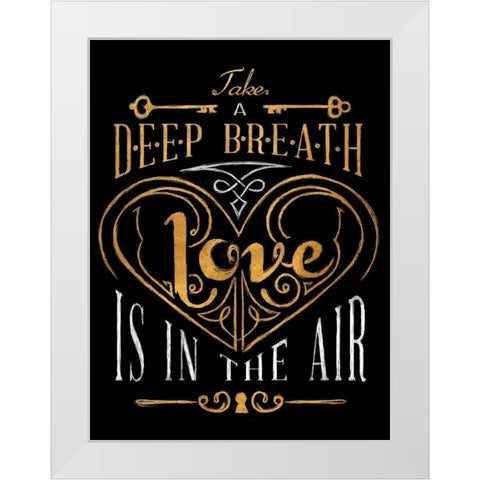 Love is in the Air White Modern Wood Framed Art Print by SD Graphics Studio