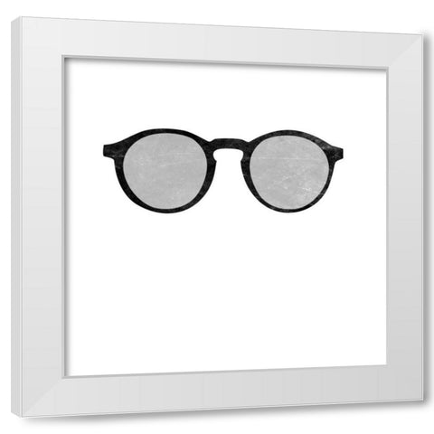 Cool Glasses White Modern Wood Framed Art Print by SD Graphics Studio