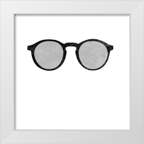 Cool Glasses White Modern Wood Framed Art Print by SD Graphics Studio