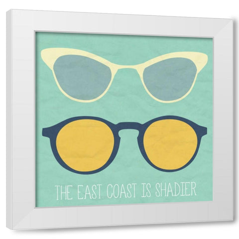 East Coast I White Modern Wood Framed Art Print by SD Graphics Studio