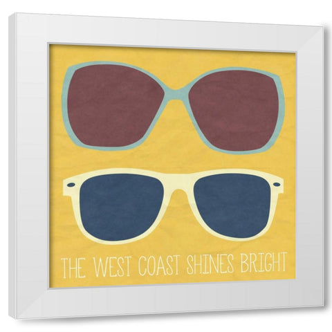 West Coast II White Modern Wood Framed Art Print by Studio, SD Graphics