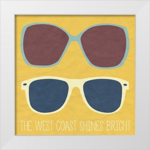 West Coast II White Modern Wood Framed Art Print by Studio, SD Graphics