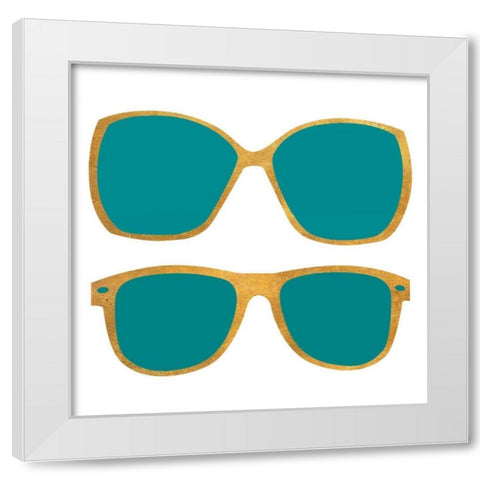 West Coast Shades White Modern Wood Framed Art Print by SD Graphics Studio