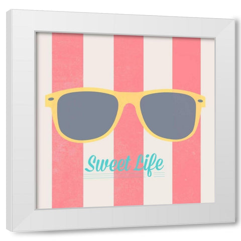 Sweet Life White Modern Wood Framed Art Print by SD Graphics Studio