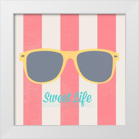 Sweet Life White Modern Wood Framed Art Print by SD Graphics Studio