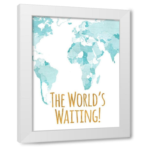 The Worlds Waiting White Modern Wood Framed Art Print by Studio, Sd Graphics