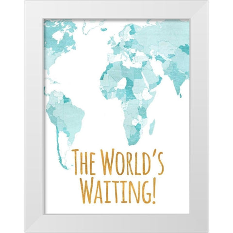 The Worlds Waiting White Modern Wood Framed Art Print by Studio, Sd Graphics
