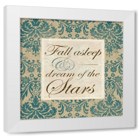 Fall Asleep and Dream of the Stars White Modern Wood Framed Art Print by Medley, Elizabeth