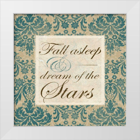 Fall Asleep and Dream of the Stars White Modern Wood Framed Art Print by Medley, Elizabeth