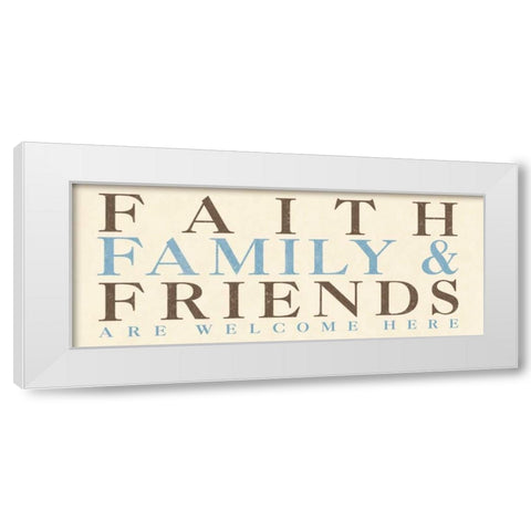 Family Phrase I White Modern Wood Framed Art Print by SD Graphics Studio