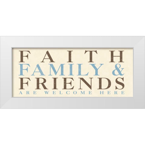 Family Phrase I White Modern Wood Framed Art Print by SD Graphics Studio