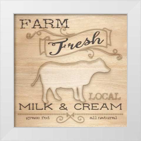 Country Organic Dairy I White Modern Wood Framed Art Print by Metz, Andi