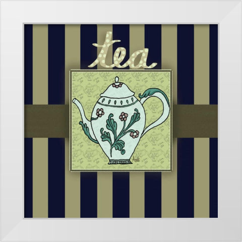 Tea Art I White Modern Wood Framed Art Print by Metz, Andi