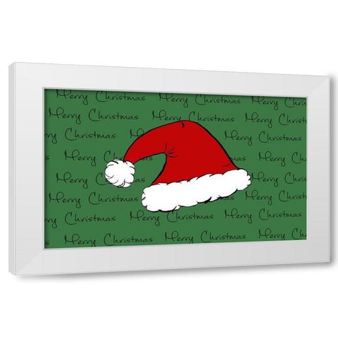 Santa Hat White Modern Wood Framed Art Print by SD Graphics Studio
