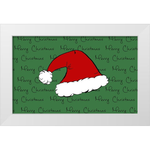Santa Hat White Modern Wood Framed Art Print by SD Graphics Studio