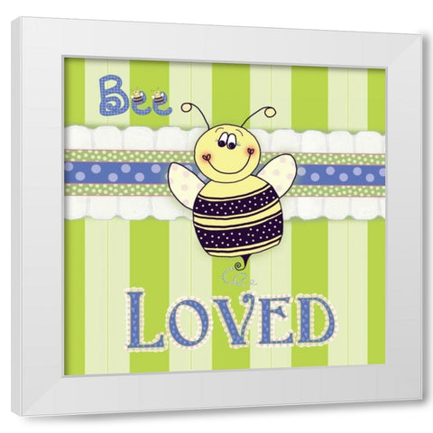 Bee III White Modern Wood Framed Art Print by Metz, Andi