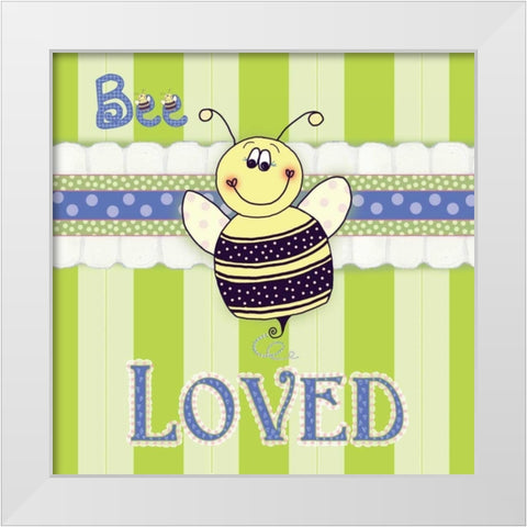 Bee III White Modern Wood Framed Art Print by Metz, Andi