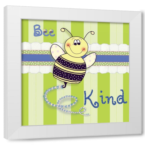 Bee II White Modern Wood Framed Art Print by Metz, Andi