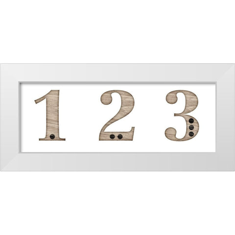 Elementary 123 White Modern Wood Framed Art Print by SD Graphics Studio