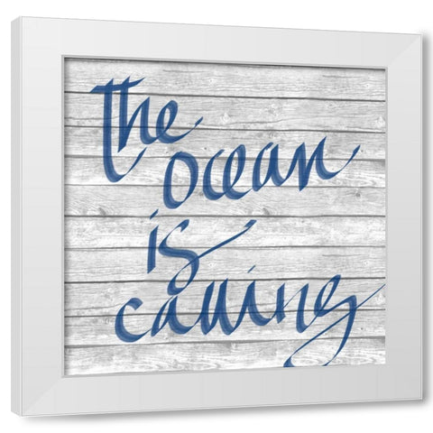 Waves and Ocean I White Modern Wood Framed Art Print by SD Graphics Studio