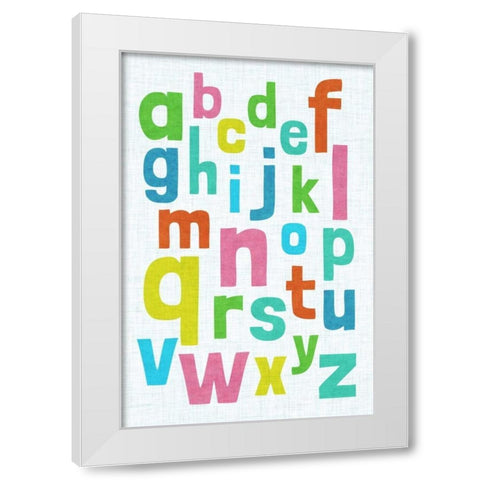 Alphabet of Colors I White Modern Wood Framed Art Print by Studio, Sd Graphics