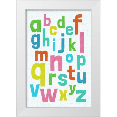 Alphabet of Colors I White Modern Wood Framed Art Print by Studio, Sd Graphics