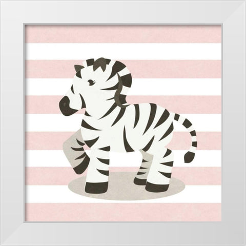 Happy Baby Animals II White Modern Wood Framed Art Print by Sundance Graphics