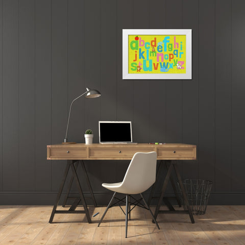 Alphabet of Colors II White Modern Wood Framed Art Print by Studio, Sd Graphics
