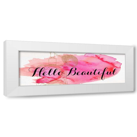 Beautiful and Gorgeous I White Modern Wood Framed Art Print by SD Graphics Studio
